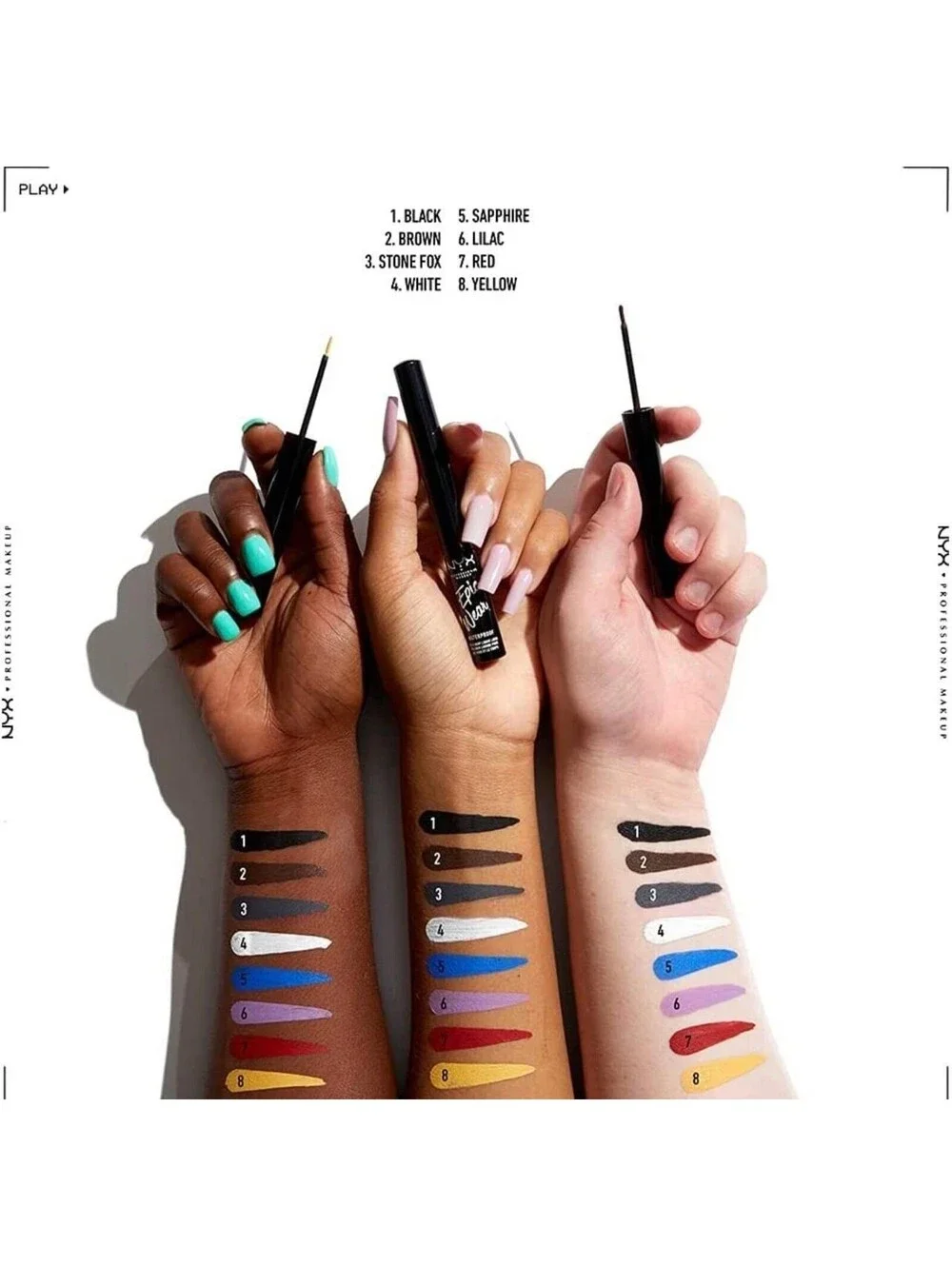 NYX Epic Wear Liquid Liner Waterproof Long Lasting Eye Liner Black Makeup New